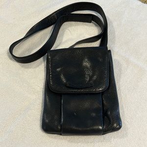 Black leather crossbody